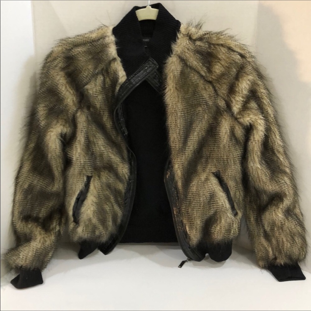 Vertigo Paris faux fur bomber jacket